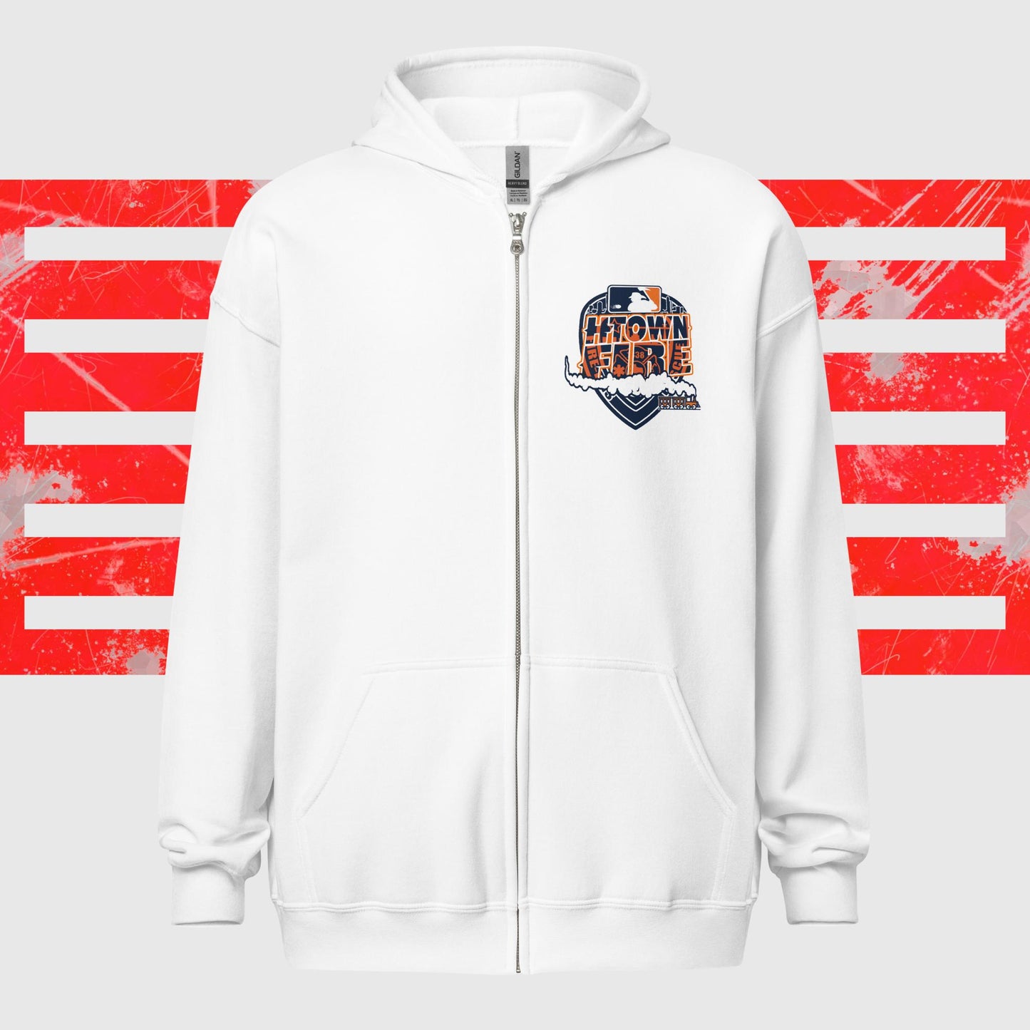 HTOWN FIRE MADE ASTROS THEMED Unisex heavy blend zip hoodie