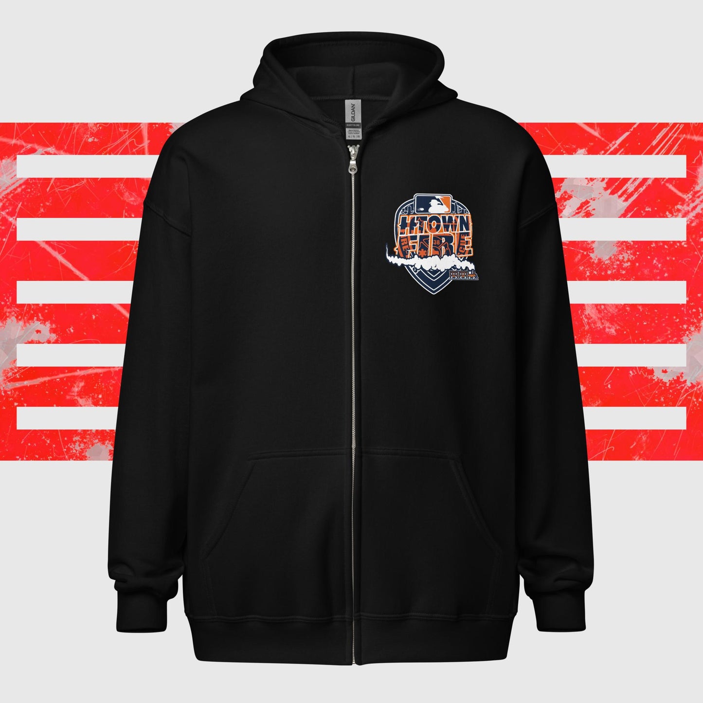 HTOWN FIRE MADE ASTROS THEMED Unisex heavy blend zip hoodie