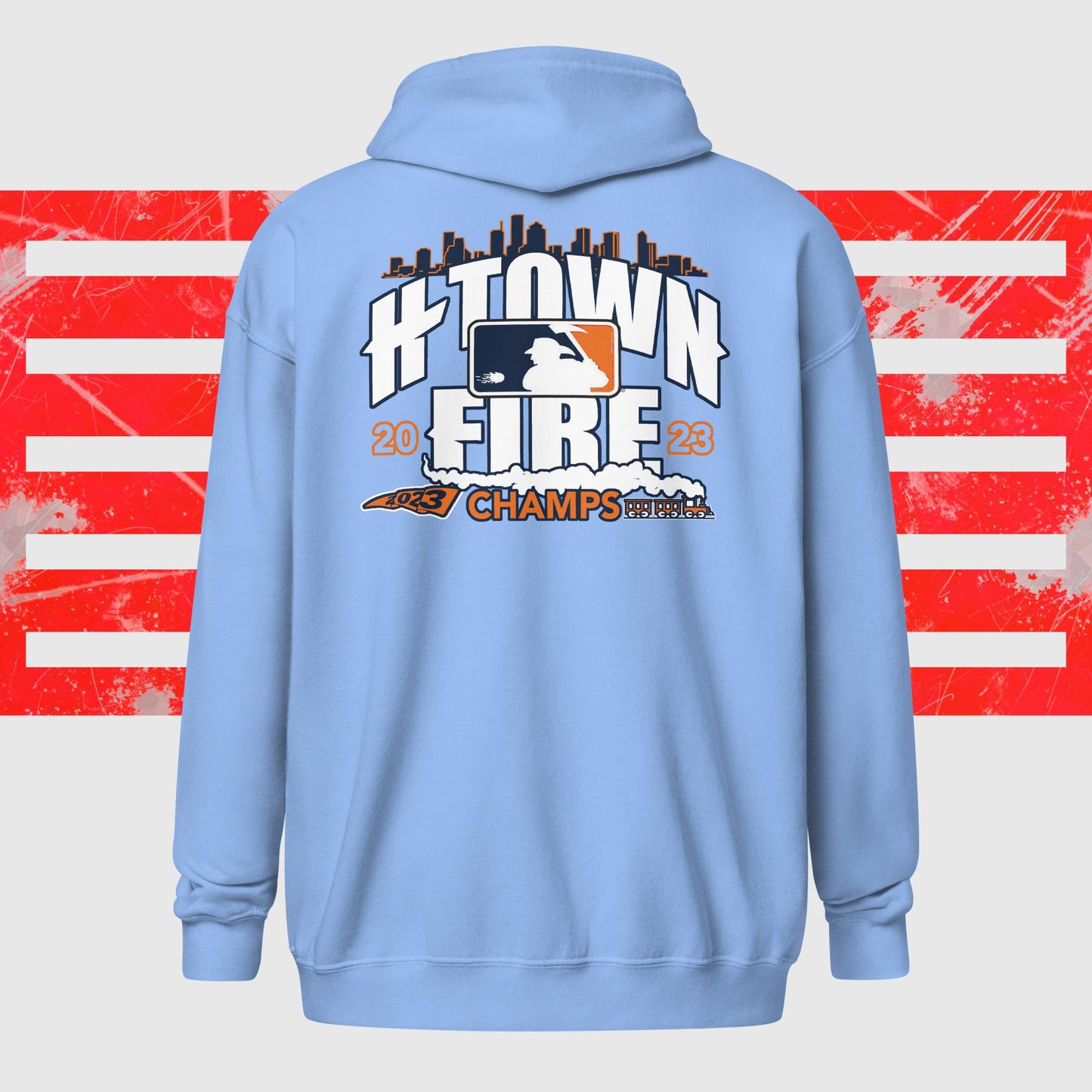 HTOWN FIRE MADE ASTROS THEMED Unisex heavy blend zip hoodie