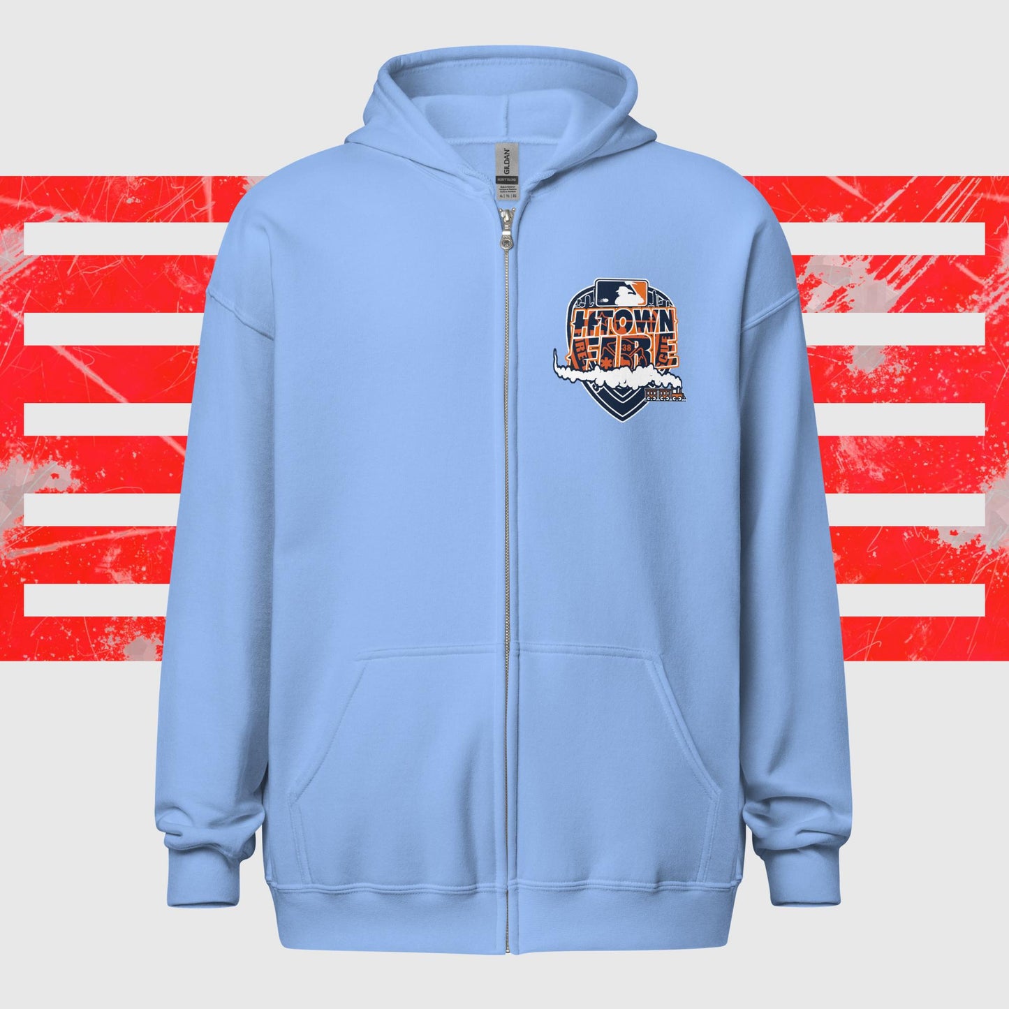 HTOWN FIRE MADE ASTROS THEMED Unisex heavy blend zip hoodie