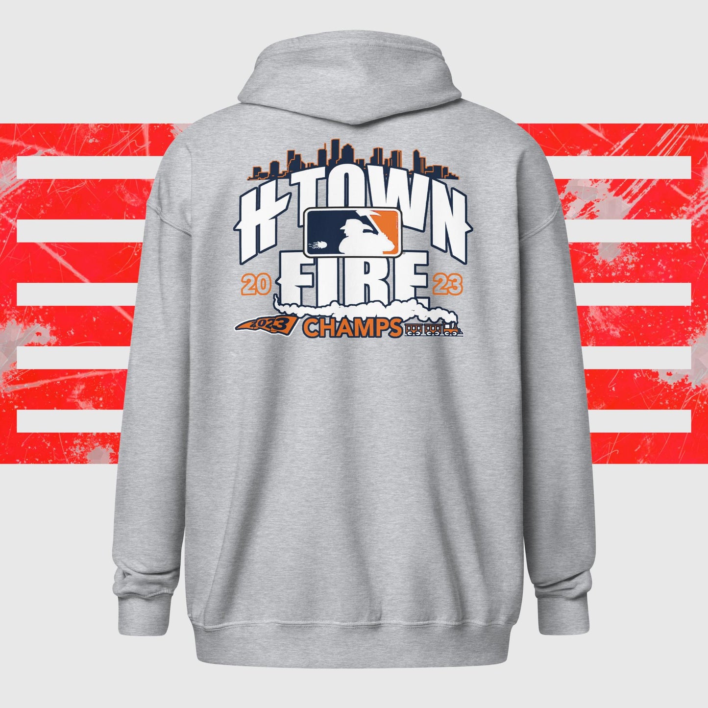 HTOWN FIRE MADE ASTROS THEMED Unisex heavy blend zip hoodie