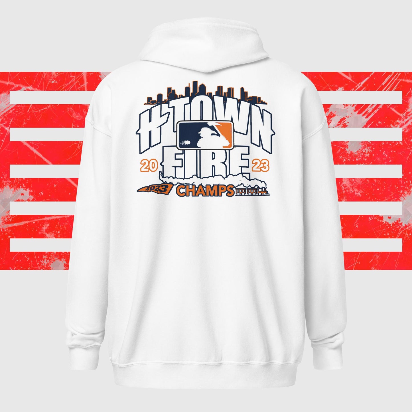 HTOWN FIRE MADE ASTROS THEMED Unisex heavy blend zip hoodie
